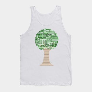 Circuit tree circuitry board Tank Top